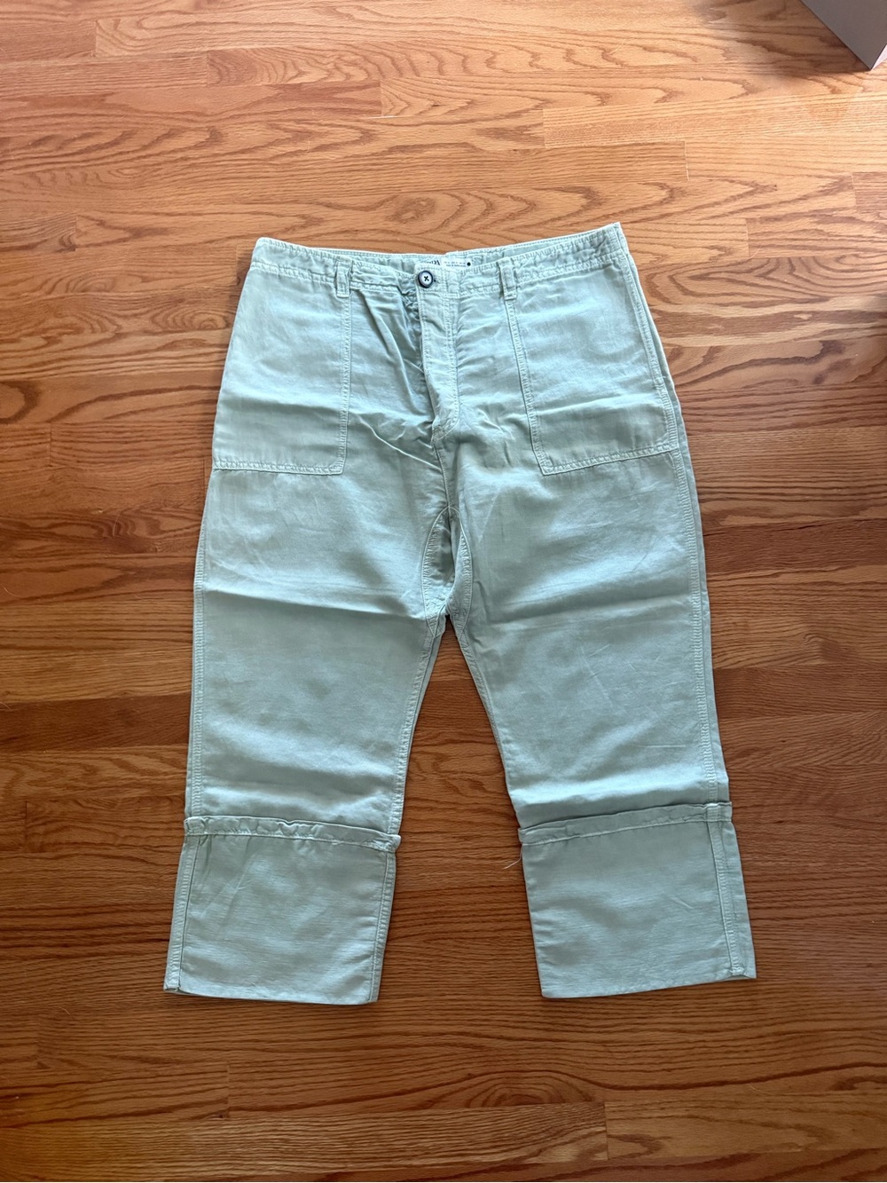 Zara Light Mint Green Crop pant
